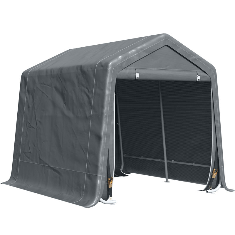 Outsunny Carport Portable Garage, 94.47" H x 94.54" W x 110.27" D