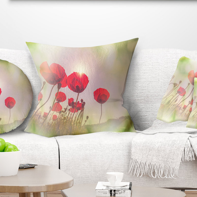 Coussin Floral, 18 po x 18 po, Carré