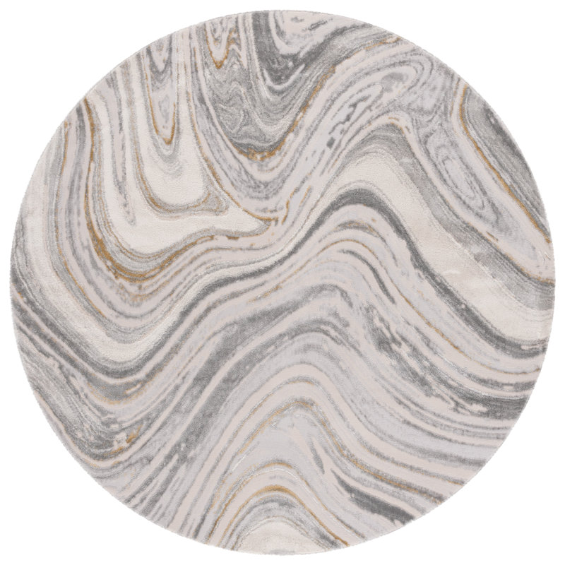 Tapis abstrait Mahpiya Performance, Rond 6 pi 7 po