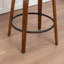 Tabouret de comptoir pivotant rembourré avec structure en bois Devault-123162629