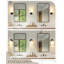 Ensemble d'appliques murales industrielles avec abat-jour rayé blanc givré, éclairage de meuble-lavabo pour la salle de bain, installation multidirectionnelle, homologué ETL-223465437-223465434