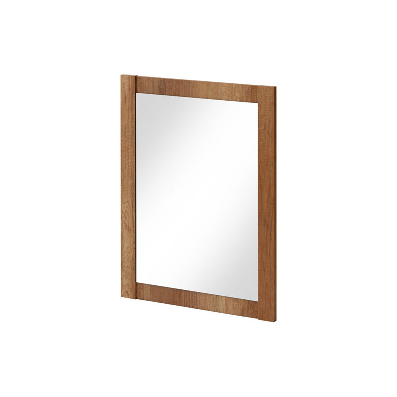 Wood Wall Mirror, 80cm H x 80cm W x 2cm D, Oak