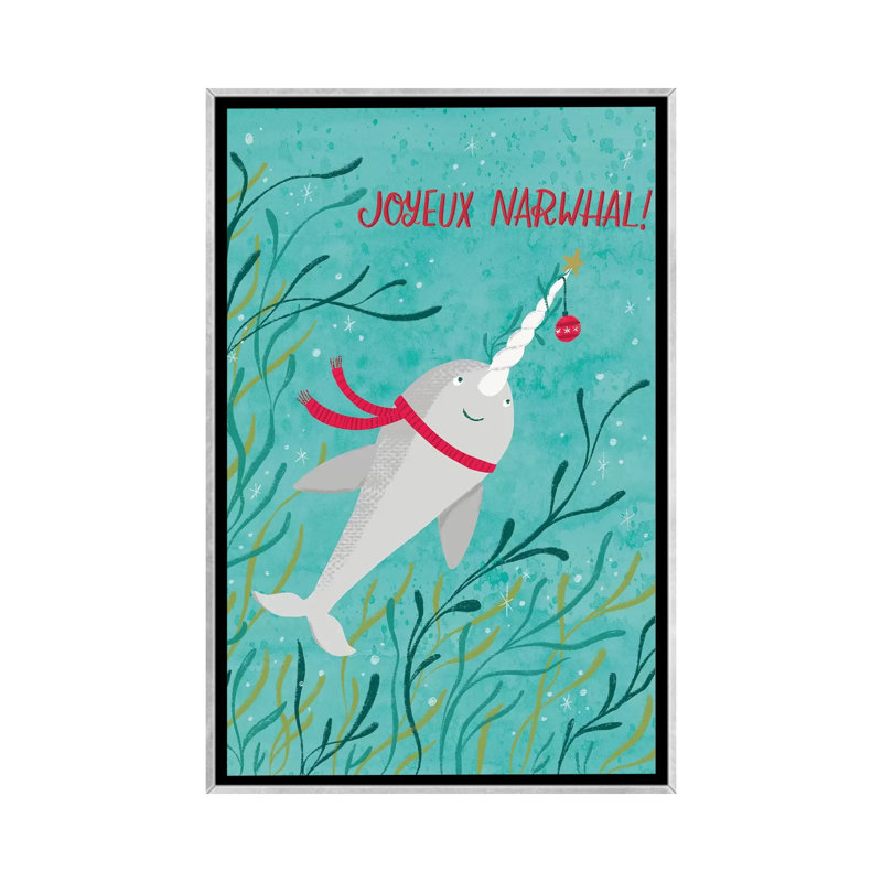 «Magical Christmas II - par Amanda Mcgee», impression, Aucun mat, H 26 po x l 18 po x 1,5 po, Toile avec cadre argenté