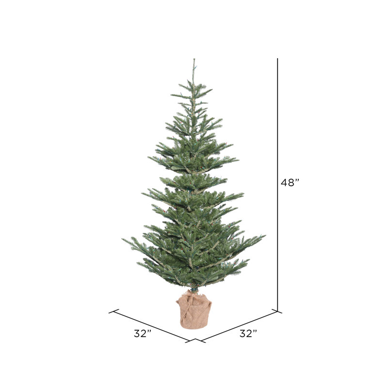 Arbre de Noël artificiel épinette de l'Alberta, H 4 pi