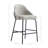 Gracie Modern Vegan Leather Upholstered Steel Counter Stool in Stone Gray and Black-658843871-659403848