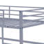 Lit superposé simple avec lits superposés en métal avec escalier, structure durable de conception moderne et peu encombrante Lit mezzanine simple gris-348213411