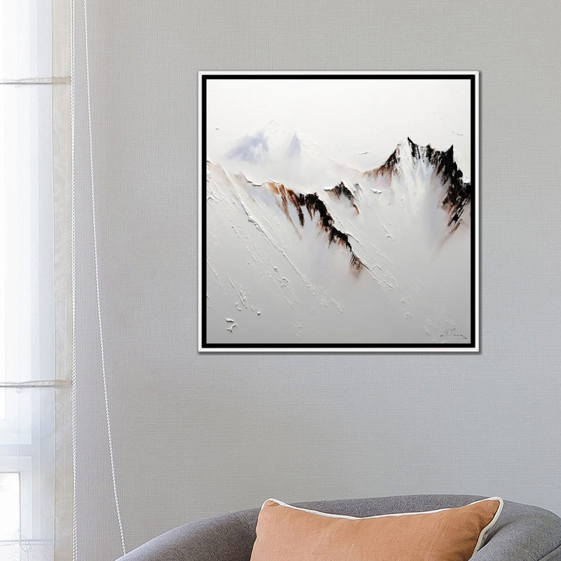 Crowned In Snow, White Floater Framed Canvas, 26" H x 26" W x 1.5" D