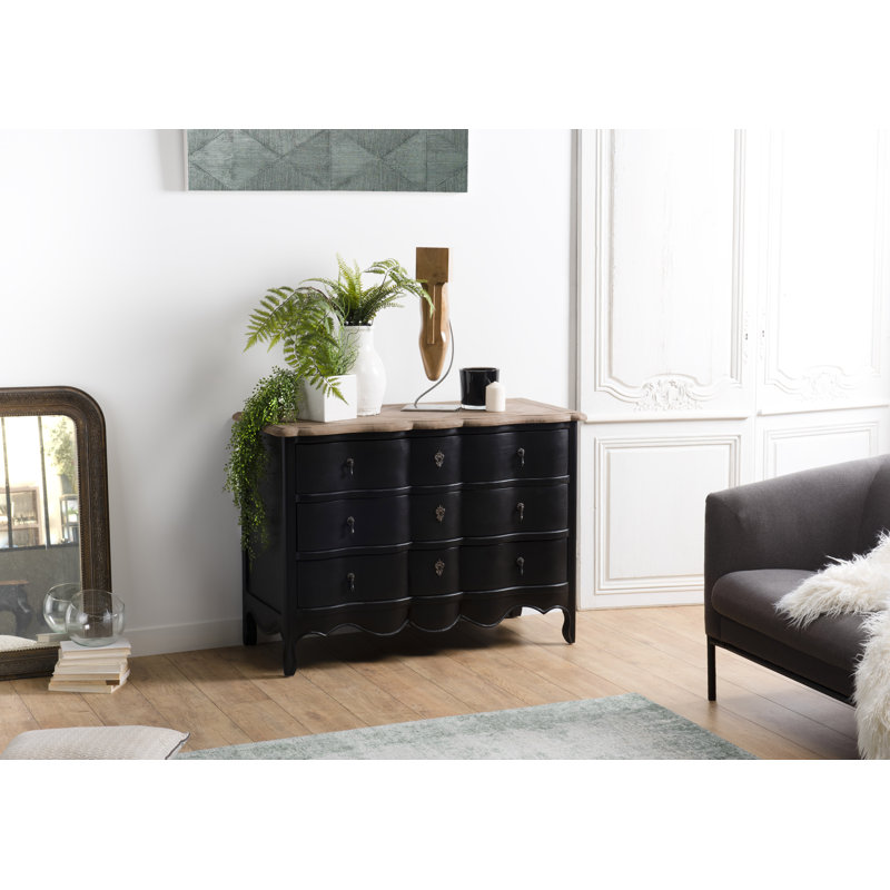 Agaro Solid Wood 110cm W 3 - Drawer Chest of Drawers