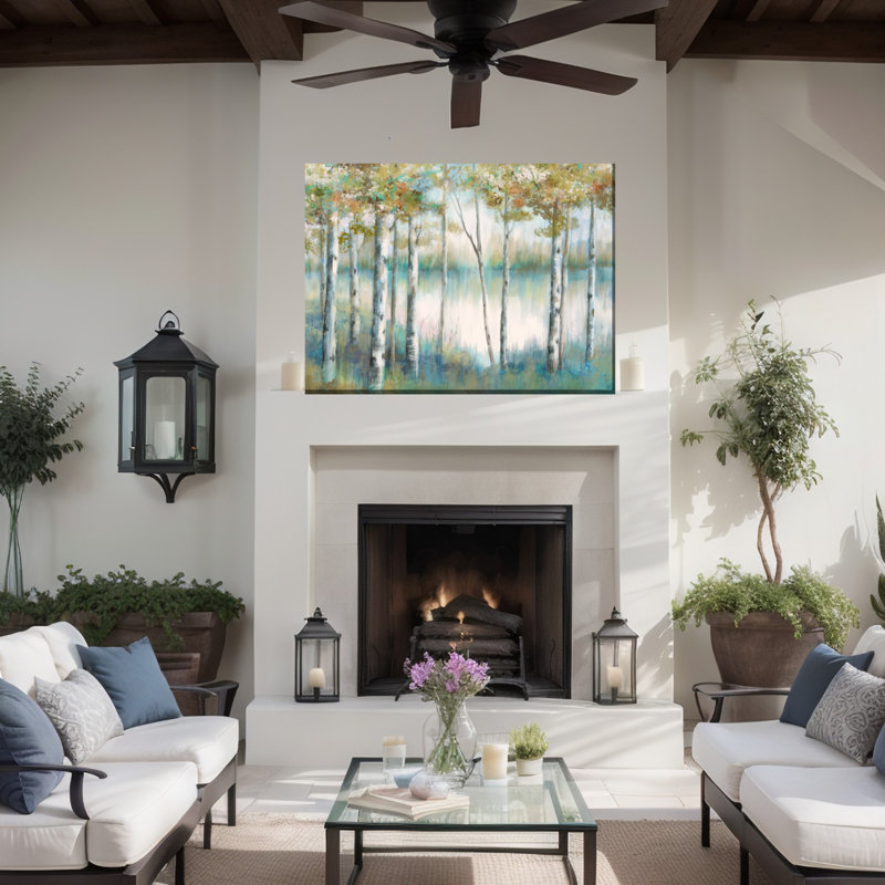 Art sur toile Riverside Thicket