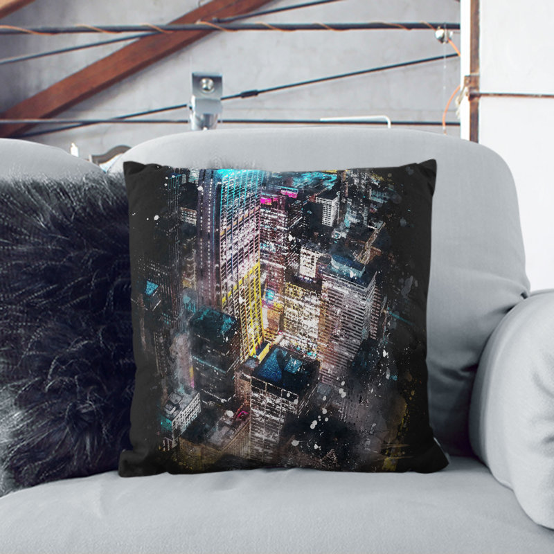 Square Throw Cushion, 55cm H x 55cm W x 20cm D, White