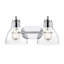 Meuble-lavabo à 2 lumières 17,5 po Knightsdale - Chrome-901183526-901183547-901183545