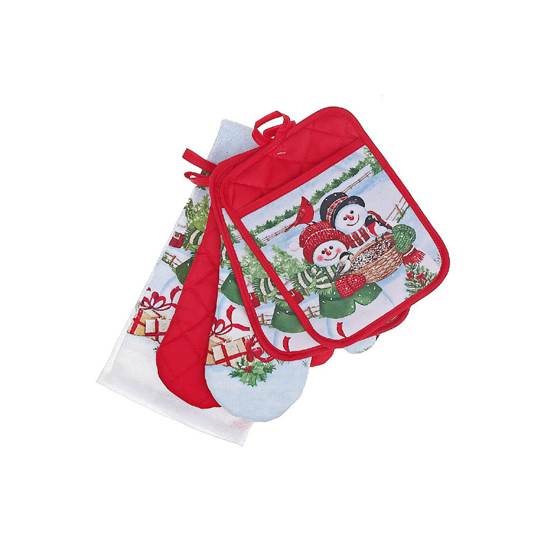IH Casadécor Ih Casadecor Cotton Blend Potholder & Oven Mitt Set