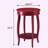 Red round side table with base-1333411621