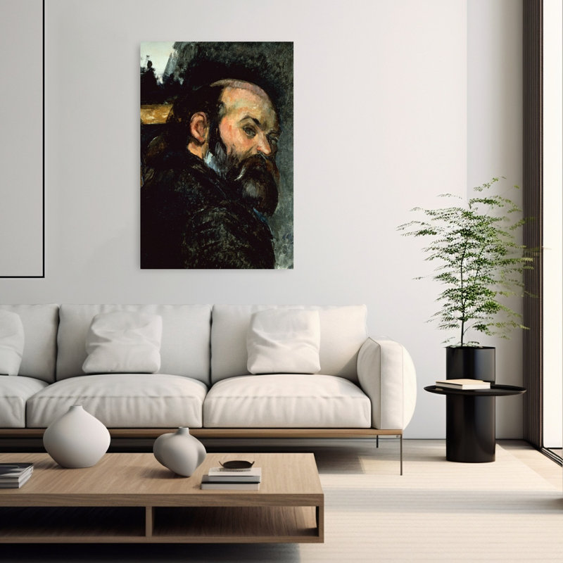 Autoportrait abstrait contemporain - Impression d'art mural, H 60 po x l 40 po