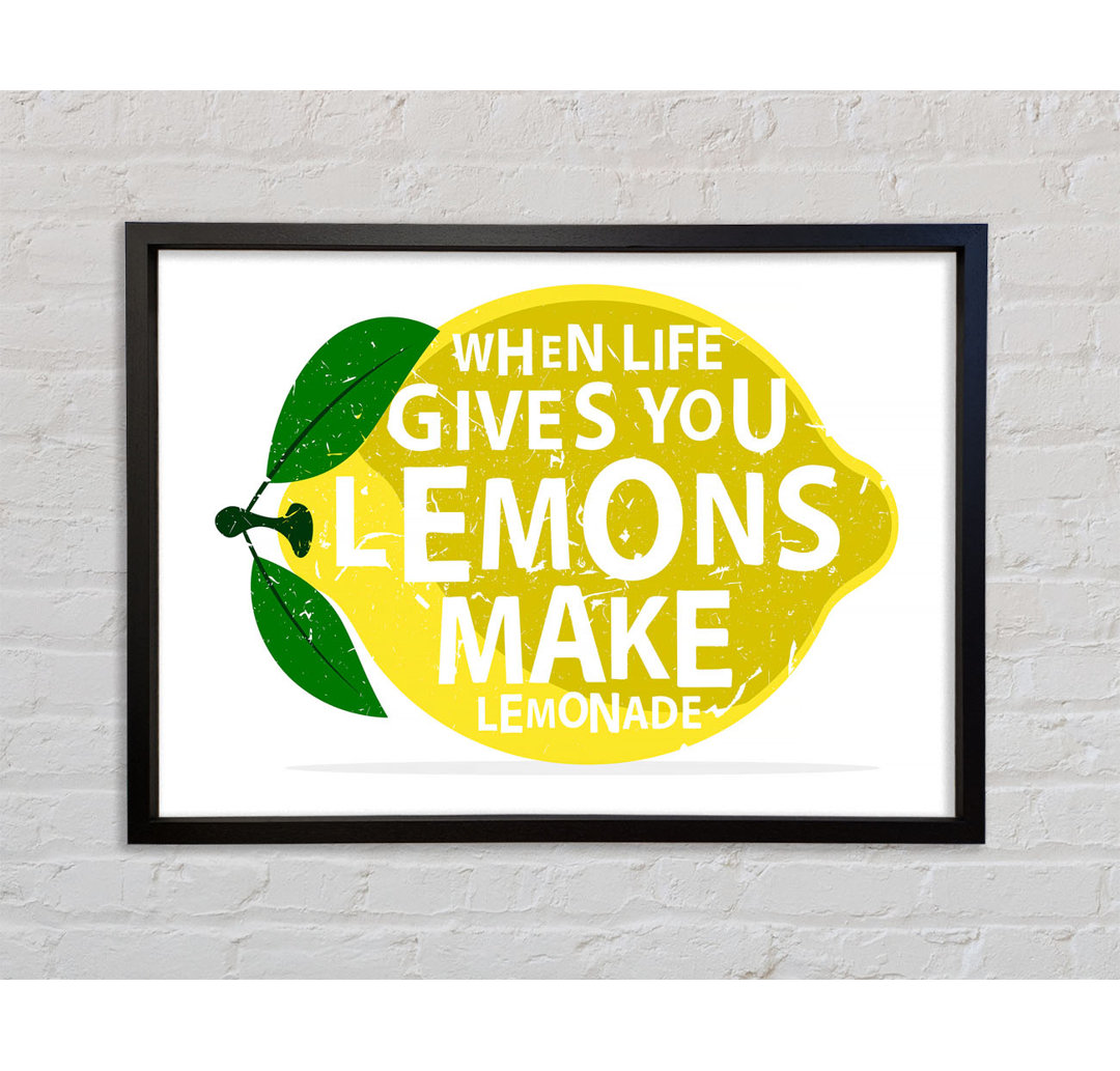 When Life Gives You Lemons 3 - Einzelner Bilderrahmen Typografie auf Leinwand