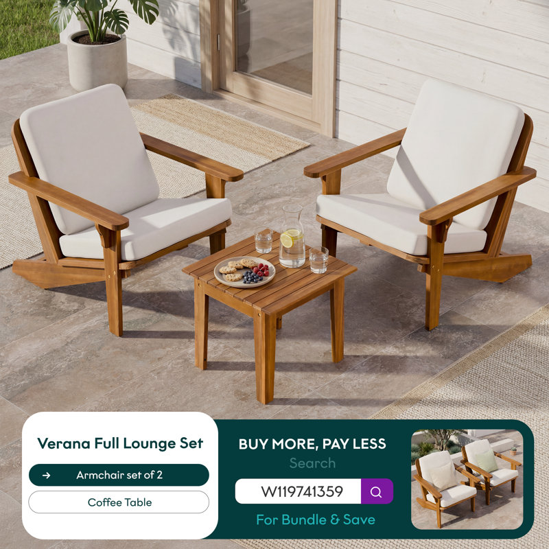 Aylssa Acacia Wood Outdoor Armchairs