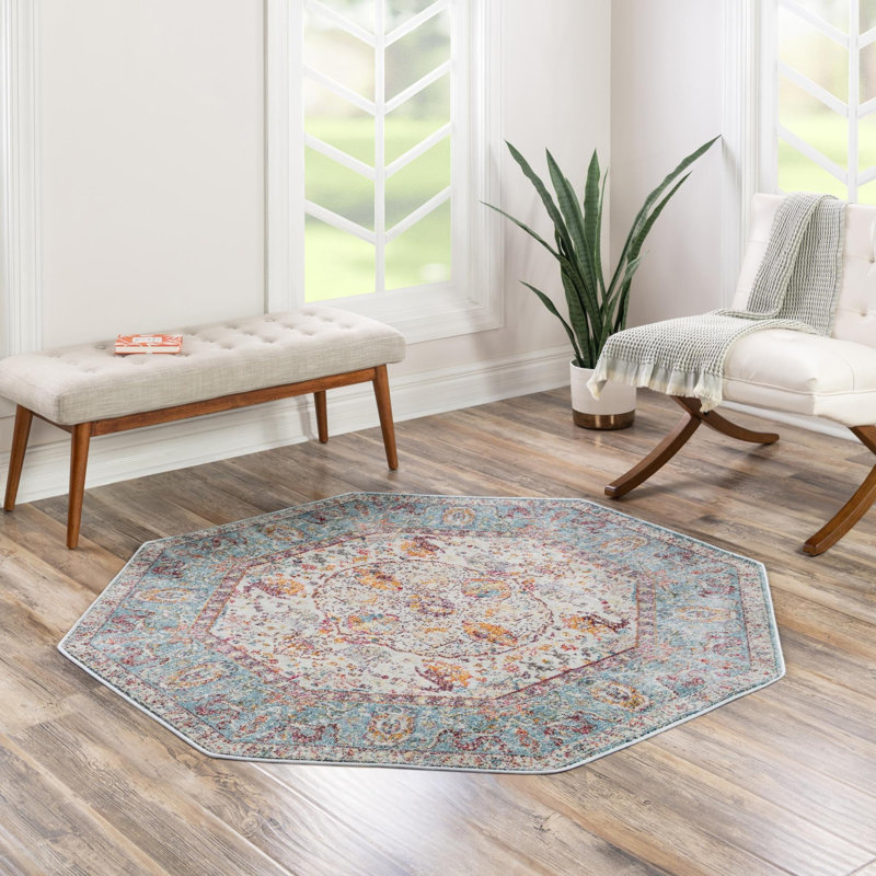 Oriental Indoor Rug, Octagon 5'