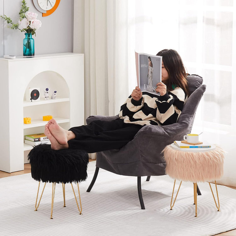 Tabouret d'appoint Niral Steel, Champagne
