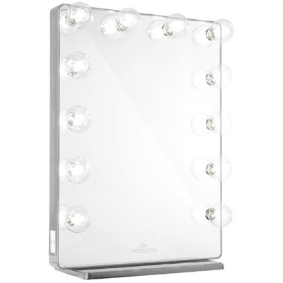 Miroir de salle de bain Hollywood Glow XL 2.0 avec 12 ampoules à intensité variable