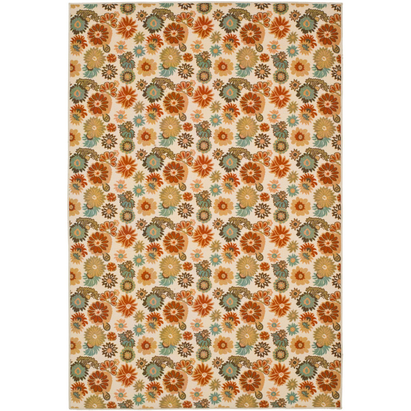 Tapis floral Metropolis, Rectangle 4 pi 7 po x 6 pi 6 po