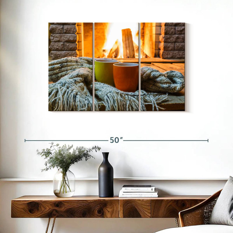 Yarlin Tea By The Fireplace, 24" H x 38" W