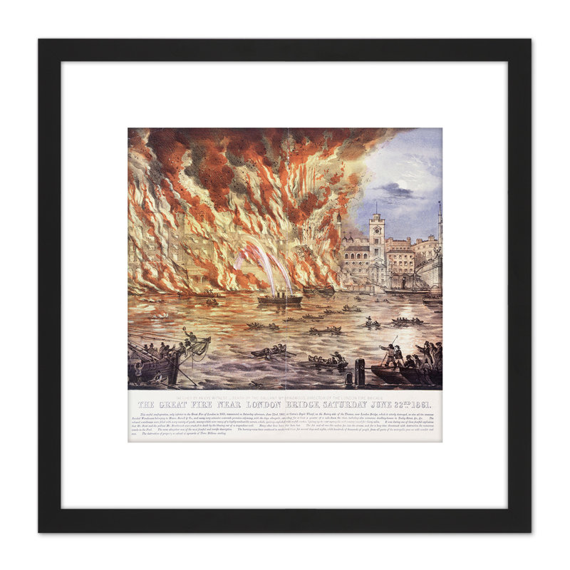 Read And Company The Great Fire Near London Bridge - Single Picture Frame Painting