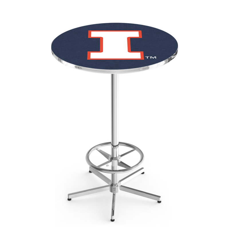NCAA Round Dining Table, University of Illinois