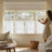 Linen Pinch Pleated Kitchen Curtains Tier Curtains Light Filtering Small Window Drapes for Kitchen-228792050-222622616