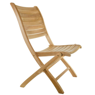 Chaise pliante en teck naturel Nordic Teak - Loon Peak®