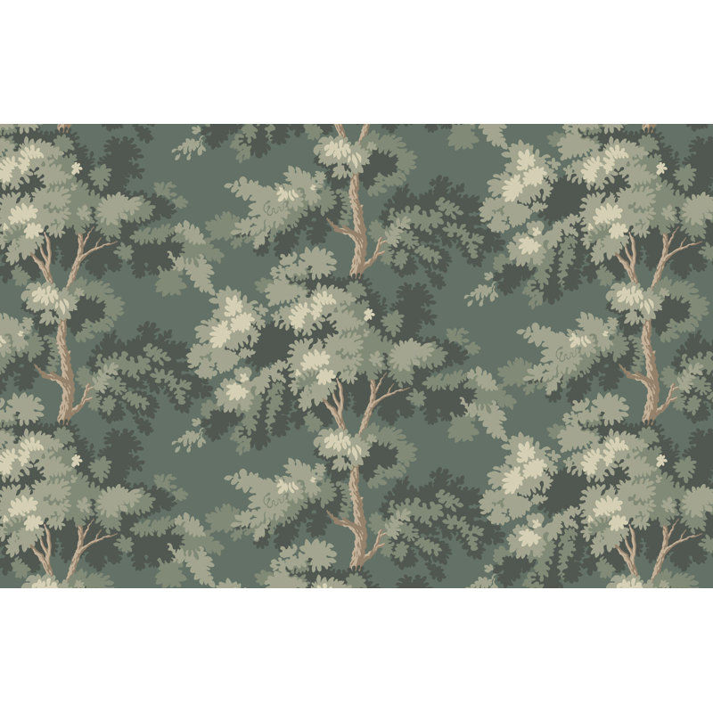 Raphael Floral Wallpaper, Moss Green