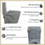 WC monobloc à double chasse d'eau (1,1/1,6 gallons), hauteur confort allongée, à économie d'eau, à fermeture amortie (indice de chasse MAP 1000 g), gris pâle-112499831