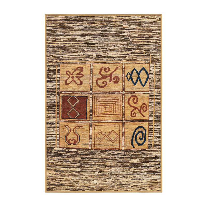 Abstract Indoor Rug, Rectangle 7' x 10'