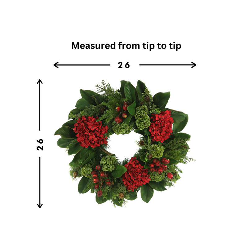 Jaylem Handcrafted Faux Magnolia 26'' Wreath