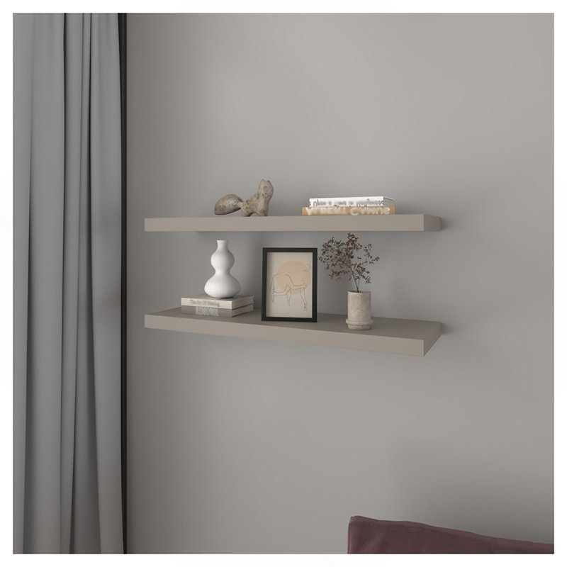 Tablette flottante Dallas, salon, taupe