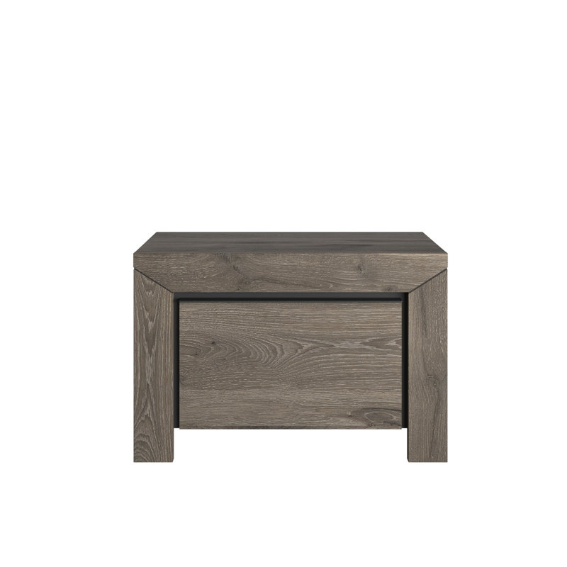 Rio 57cm W Manufactured Wood Bedside Table, Viking Brown Oak