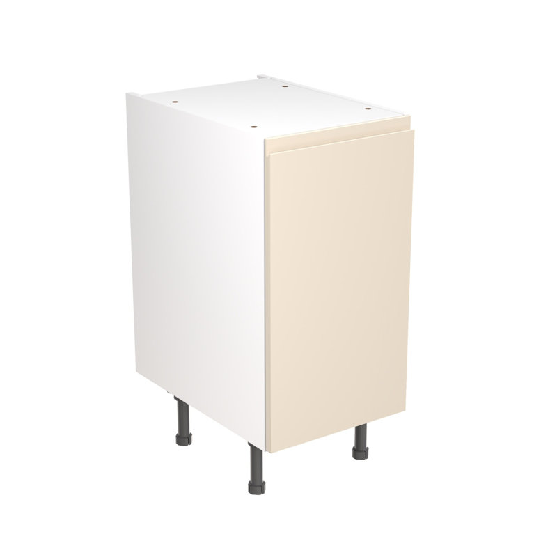 KitchenKit Flatpack J Pull Matt Base Unit, 87cm H x 40cm W x 57cm D, Cashmere