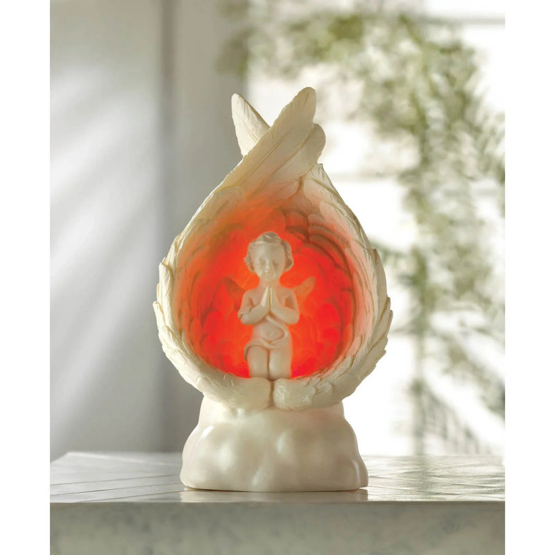 Figurine d'ange en lumière