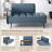 Boneless 55-Inch End of Bed Bench with 360° Swivel Tray & Side Table – Upholstered Storage Ottoman with Metal Legs for Bedroom, Living Room-1510009696-1513853458