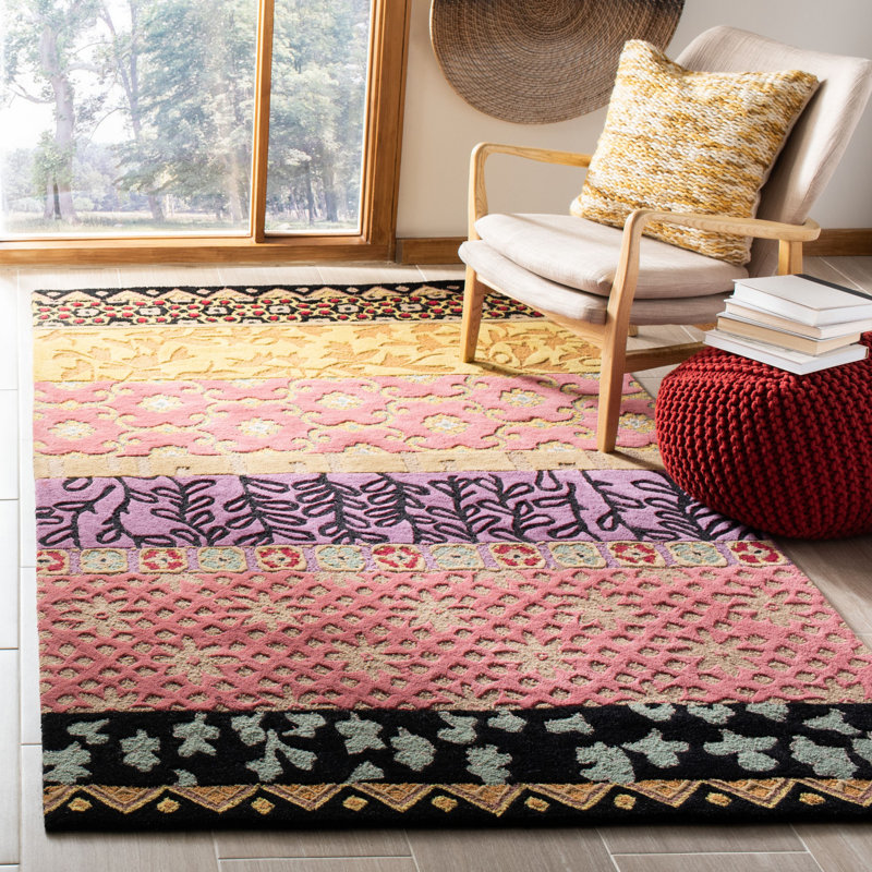 Tapis rouille / or en laine touffeté à la main Charbonneau, Rectangle 8 pi x 11 pi