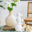 Vase décoratif en verre D8x11 ", beige