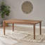  Table de salle à manger avec pieds carrés, table de salle à manger élégante pour la salle à manger et la cuisine, noyer