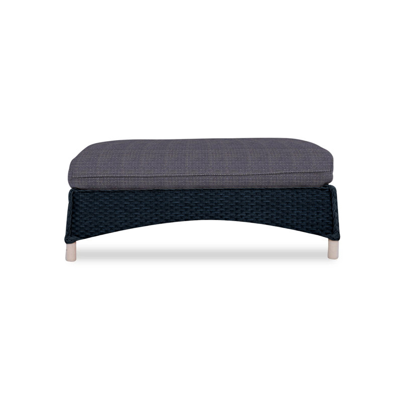 Mandalay Outdoor Ottoman, Remy Shadow, Ebony