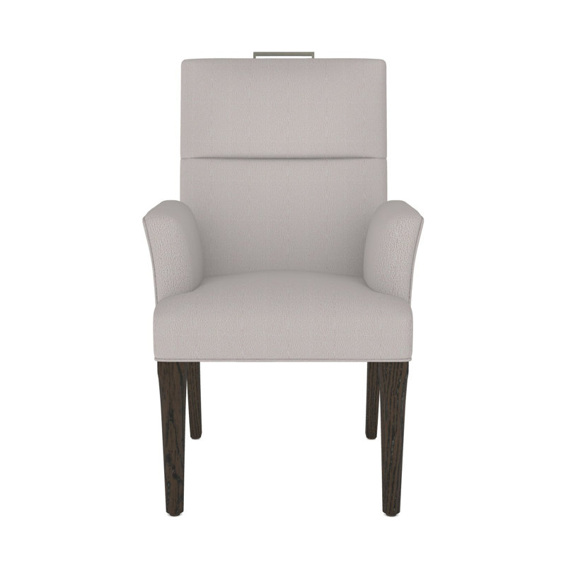 Thom Filicia Home Fabric Tight Back Arm Chair, Navada Granite, Havana
