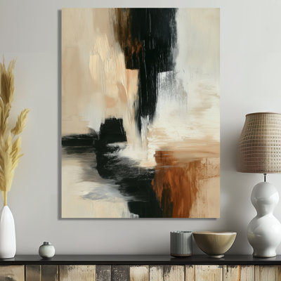 Alyxandrea - Abstract Collages Wall Art, Black Contemporary Canvas Print