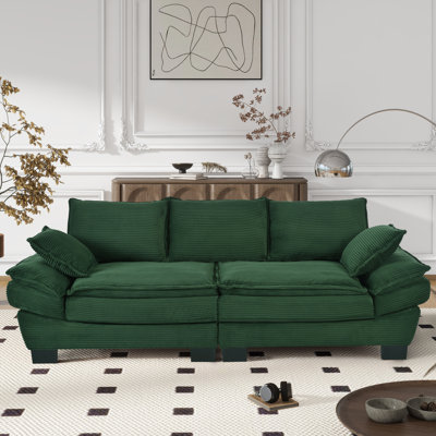 85.37" Corduroy Upholstered Sofa