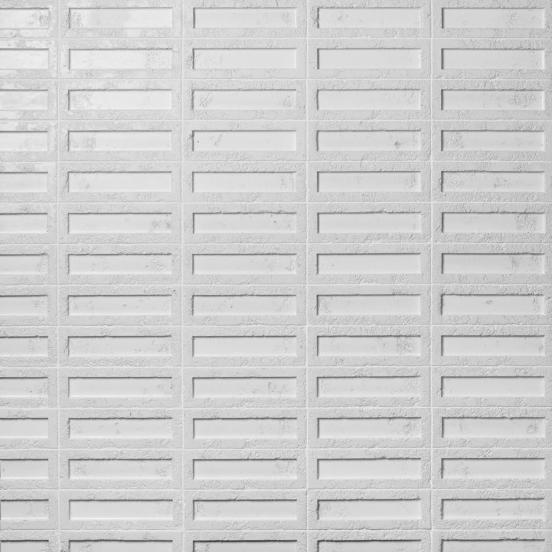 3,13 po X 10,62 po Carreau de céramique 3D texturé mat 3D (3,25 pieds carrés / caisse), Blanc antique