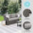 Martha Stewart Bedford Outdoor Modular Rattan Wicker 4-Seat Sectional Sofa With All-Weather Cushions-111234077-111234078