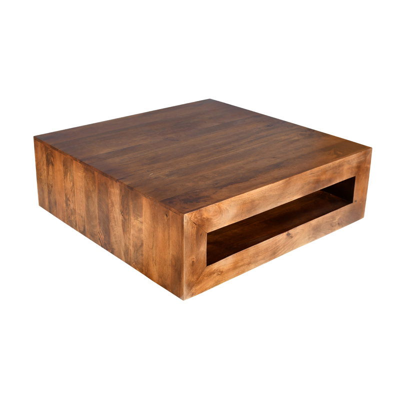 Solid Wood Square Modern Large Coffee Table