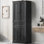 Armoire de rangement noire pour salle de bain - matériau, surface peinte, tablette réglable à l'intérieur d'une grande tablette, finition