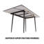 Table de salle à manger extensible en panneau de fibres à densité moyenne pour 4-6 pieds de style médiéval avec pieds en métal noir-1445719468-1445719466